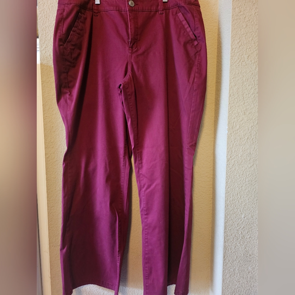 Lane Bryant Cranberry Pants Size 18